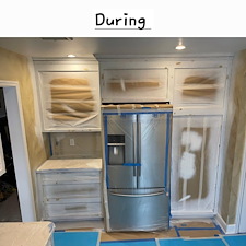 Insurance Repair & Refinishing kitchen Cabinets, New Countertops and Backsplash 11